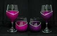 T's Famous Bling Beverage/ Wine Glasses by Winey  Bitches Co