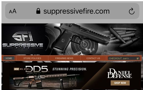 Online Ordering by Suppressive Fire, Inc