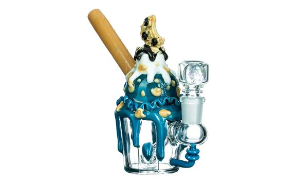 Cookie Monster Sundae Mini Bong by Patientopia - The Community Smoke Shop