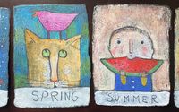 The seasons hanging plaques by SKG Artwork Sales