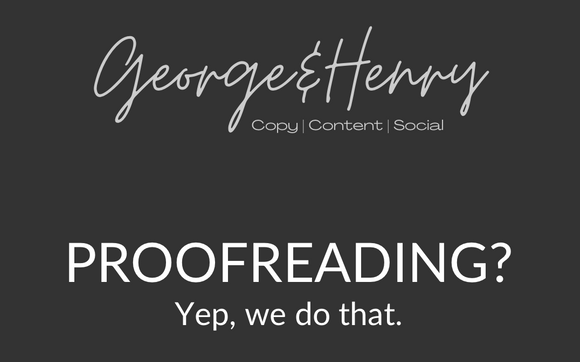 Proofreading Services by George & Henry, LLC