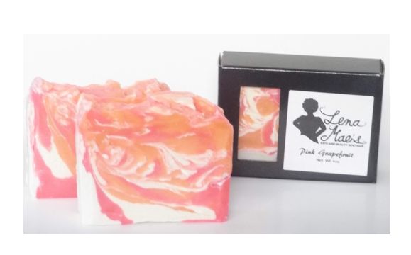 Pink Grapefruit Soap Bar  by Lena Mae's Bath and Beauty Boutique