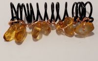 Coil Loc Jewelry with amber quartz chipstone  by Loc'd and Luscious Hair Jewelry and Accessories