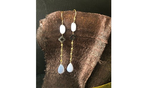 Mixed metal and chalcedony  by Stellar Gems & Jewelry