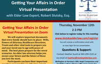 Getting Your Affairs In Order Presentation by Slutsky Elder Law