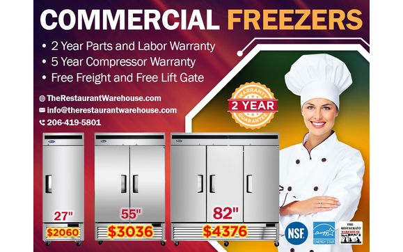 Commercial Freezers by The Restaurant Warehouse