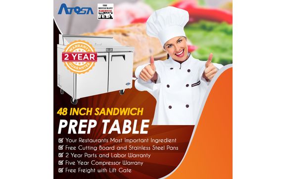 Atosa MSF8302 48-Inch Sandwich Prep Table by The Restaurant Warehouse