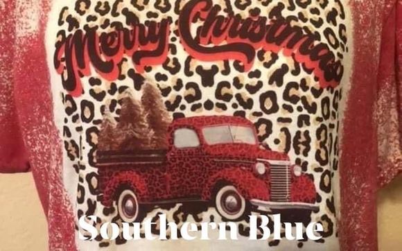 Bleached Christmas Tees by Southern Blue Boutique in Dallas GA