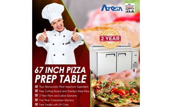 Atosa MPF8202 67 inch Pizza Prep Table by The Restaurant Warehouse
