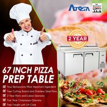 Atosa MPF8202 67 inch Pizza Prep Table by The Restaurant Warehouse