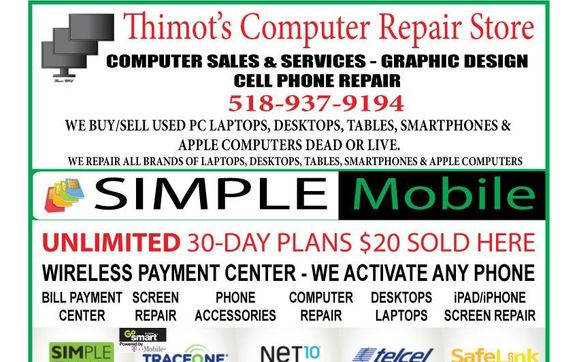 Thimot's Computer Repair Store by Thimot's Computer Repair Store (Inside: Albany Coliseum Mall) 153 S. Pearl St. Albany, NY 12202