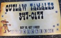 Buy 5 dozens, get one free.  1 punch for every 1/2dz  by Outlaw Tamales