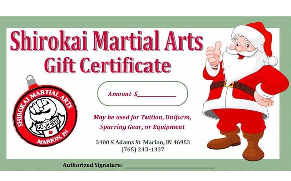 Gift Cards by Shirokai Martial Arts