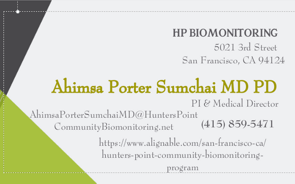 Payment Plans by Hunters Point Biomonitoring Foundation, Inc