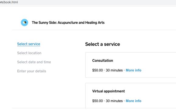 Book online with Square via our Website & our IG @sunnysidehealing. by The Sunny Side: Acupuncture and Healing Arts