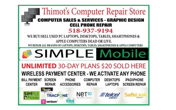 Business IT Solutions by Thimot's Computer Repair Store (Inside: Albany Coliseum Mall) 153 S. Pearl St. Albany, NY 12202