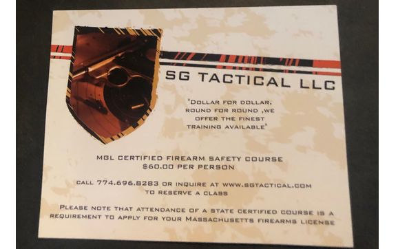 Firearms Safety Training by SG TACTICAL LLC