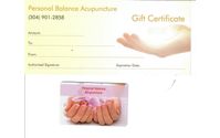 Gift Cards or Gift Certificates by Personal Balance Acupuncture