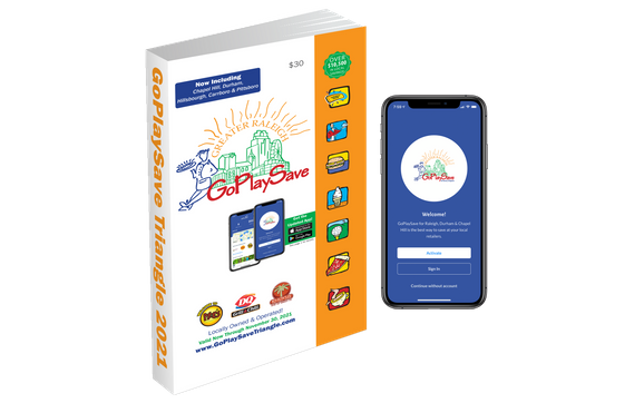 GoPlaySave Coupon book and paper book  by GoPlaySave Triangle