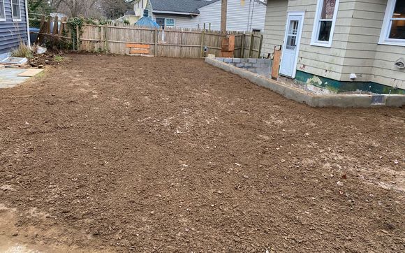 Back yard grading by Dylas construction home builder in Red Bank, NJ ...