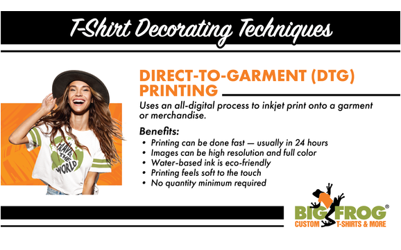 Direct-to-Garment (DTG) Printing by Big Frog Custom T-Shirts & More