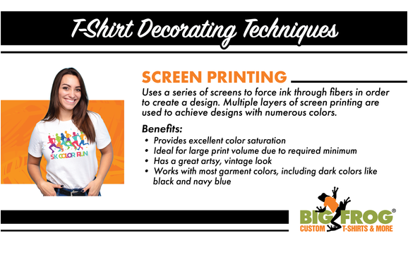 Screen Printing by Big Frog Custom T-Shirts & More