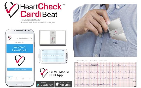 HeartCheck CardiBeat Wireless ECG Monitor by CardioComm Solutions Inc ...