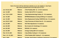 Coding Webinars for 2021 by McVey Medical Coding Seminars