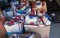 Winter goody bags for children by Madinah Food Pantry, Inc.