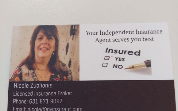 Inaurance Personal and commercial livability  by Nicole Zublionis - Independent Agent