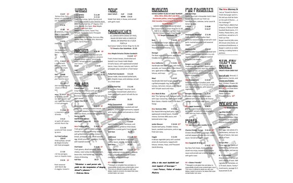 Full Food and Beverage Menu, kitchen open 11 am daily by Donegal's Irish House / Donegal's Pub