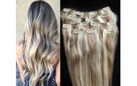 100% Clip in Human Hair Extensions by Hair Faux You