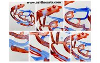 Abstract Paintings in Oil and Watercolor  by 917 Fine Arts Corp
