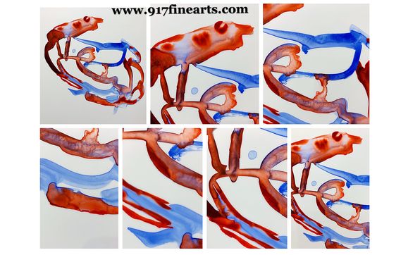 Abstract Paintings in Oil and Watercolor  by 917 Fine Arts Corp