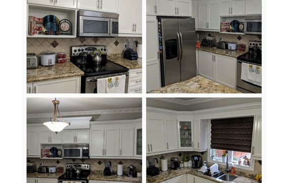 Kitchen cabinet refinishing / Refacing / Stone Countertops  by Sweet Refinishing & Painting
