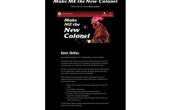 make me the new colonel by New Vector Business Associates