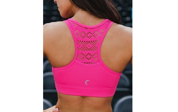 ZYIA Hot Pink Bomber Bra. Size Medium.