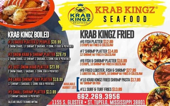 King krab deals menu