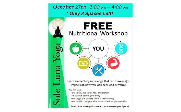 FREE NUTRITION WORKSHOP by Sole Luna Yoga
