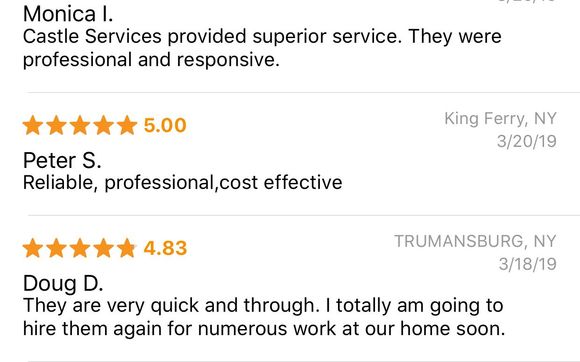 Professional cleaning by Castle Services of Ithaca, LLC