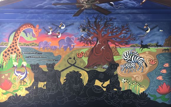 Audubon Zoo Lion Exhibit Mural by Graphic Design