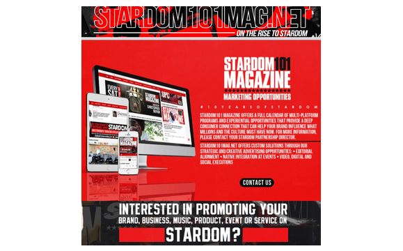 Online Digital Advertising on Stardom101Mag.net by Founder of Stardom Media, a multi-platform media and publishing company serving creators, brands, and organizations.