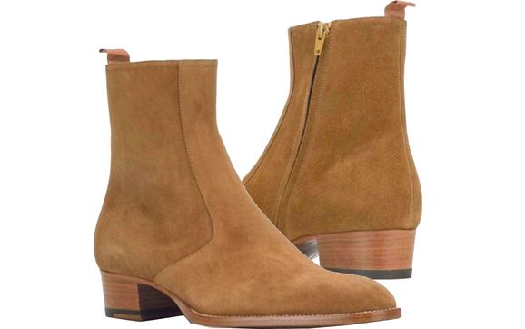 Cuban heel suede on sale boots