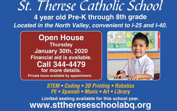 Pre-K thru 8th Grade Education by St. Therese Catholic School