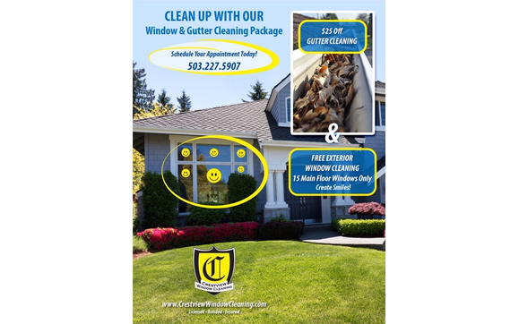 Window & Gutter Cleaning Package! by Crestview Window & Gutter Cleaning
