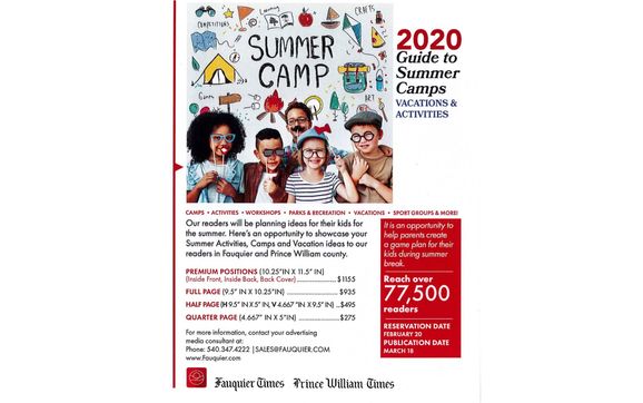 2020 Camps/Parenting section (bi-annual) by Fauquier Times/inFauquier magazine 