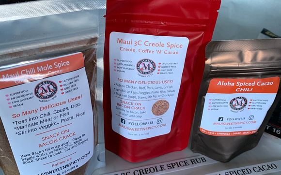Maui 3C Creole Spice, Chili Mole n Aloha Spiced Cacao by Maui Sweet n Spicy