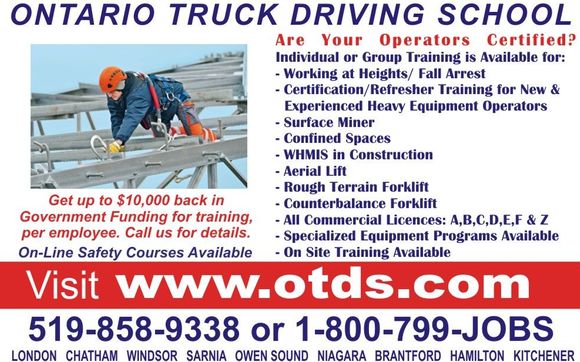 Ontario Truck Driving School Otds By Ontario Truck Driving School In London On Alignable