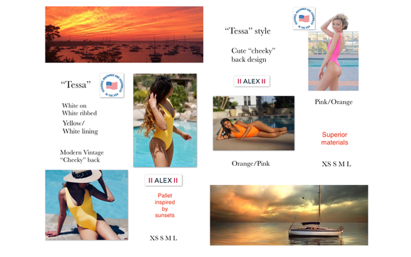 One Piece swimsuit “Tessa” by The Alex Clothing Company LLC 