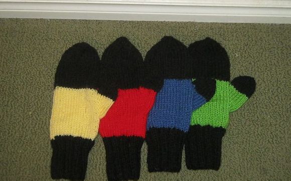 Teaching People How To Knit Mittens  by Busy Hands 